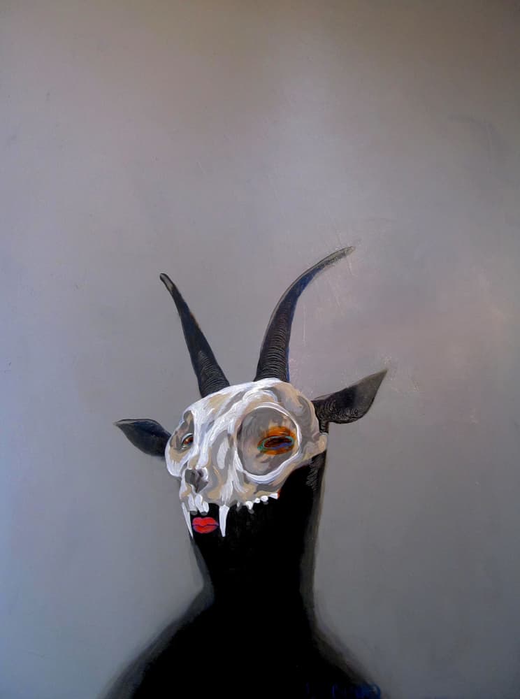Mystic Goat Skull by Victor Tkachenko — canvas wall art
