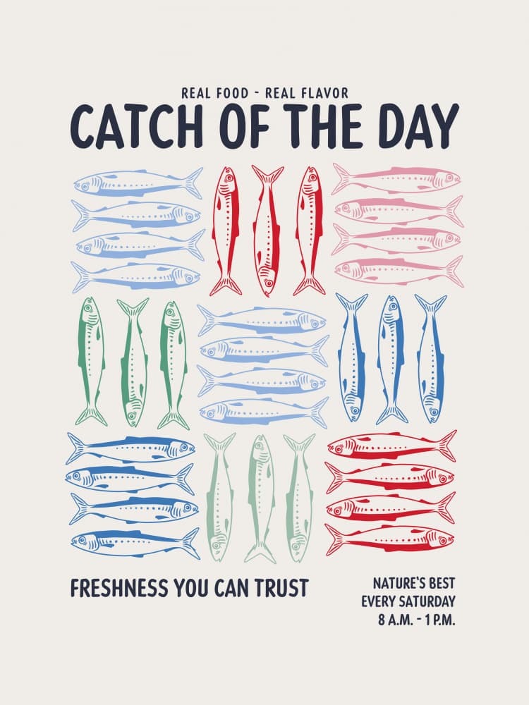 Catch Of The Day Fish by Alexandra Weise — canvas wall art