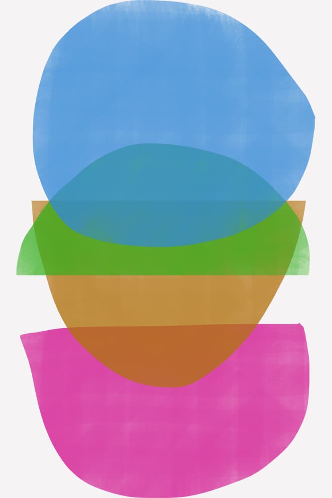 Abstract Color Stack by cartissi — canvas wall art
