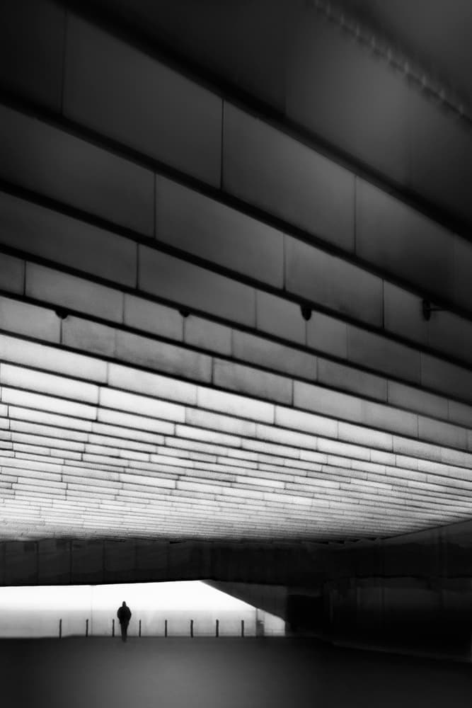 Solitary Figure Underpass by Paulo Abrantes — canvas wall art