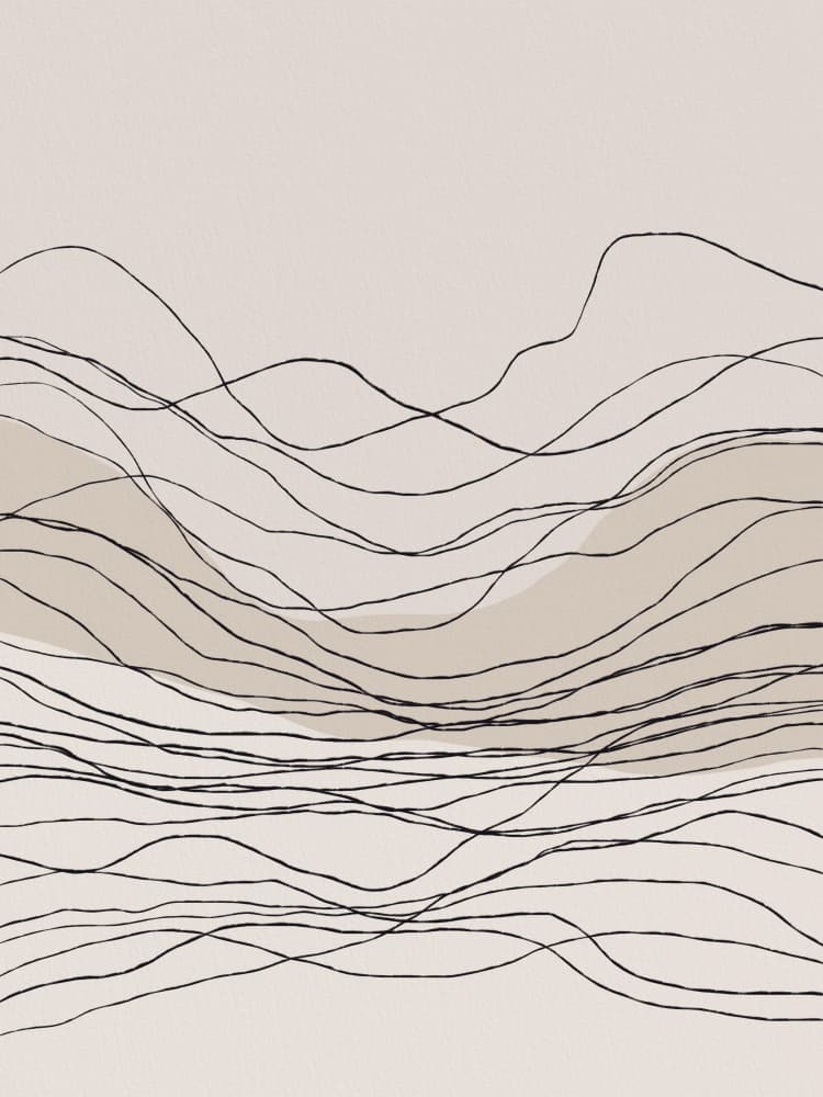 Soft Wavy Landscape by Little Dean — canvas wall art