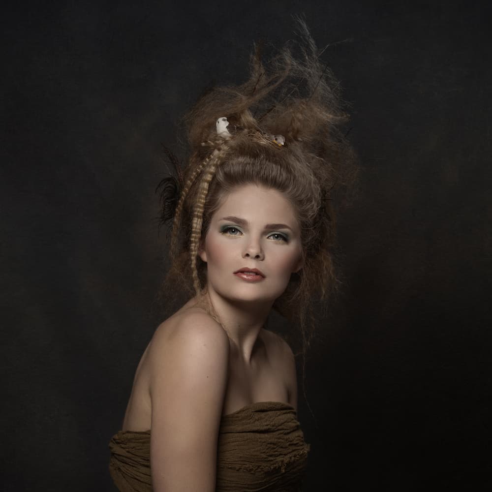 Ethereal Woman Wild Hair by Carine Belzon — canvas wall art