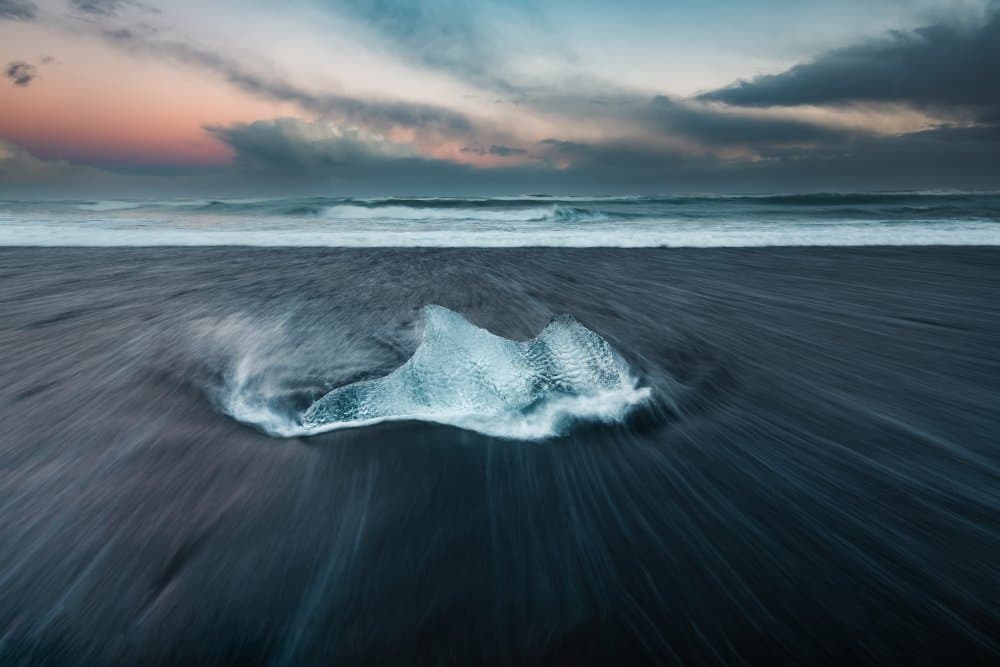 Ice Diamond Shore by Sunny Ding — canvas wall art