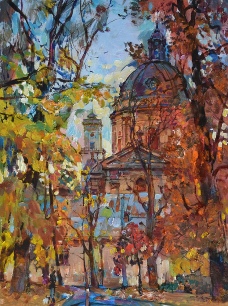 Vibrant Autumn Dome by Andrii Kutsachenko — canvas wall art