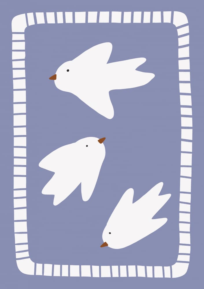 Serene White Birds by Athene Fritsch — canvas wall art