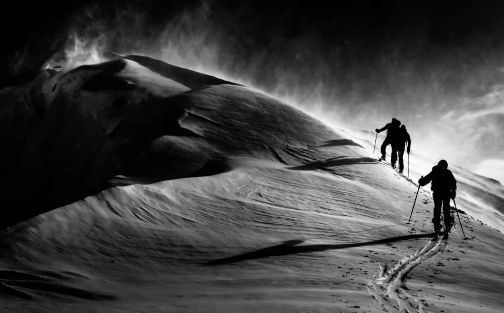 Winter Mountain Ascent by Sandi Bertoncelj — canvas wall art