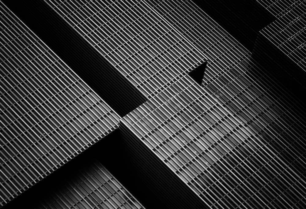 Monochrome Urban Geometry by Jeroen van de Wiel — canvas wall art