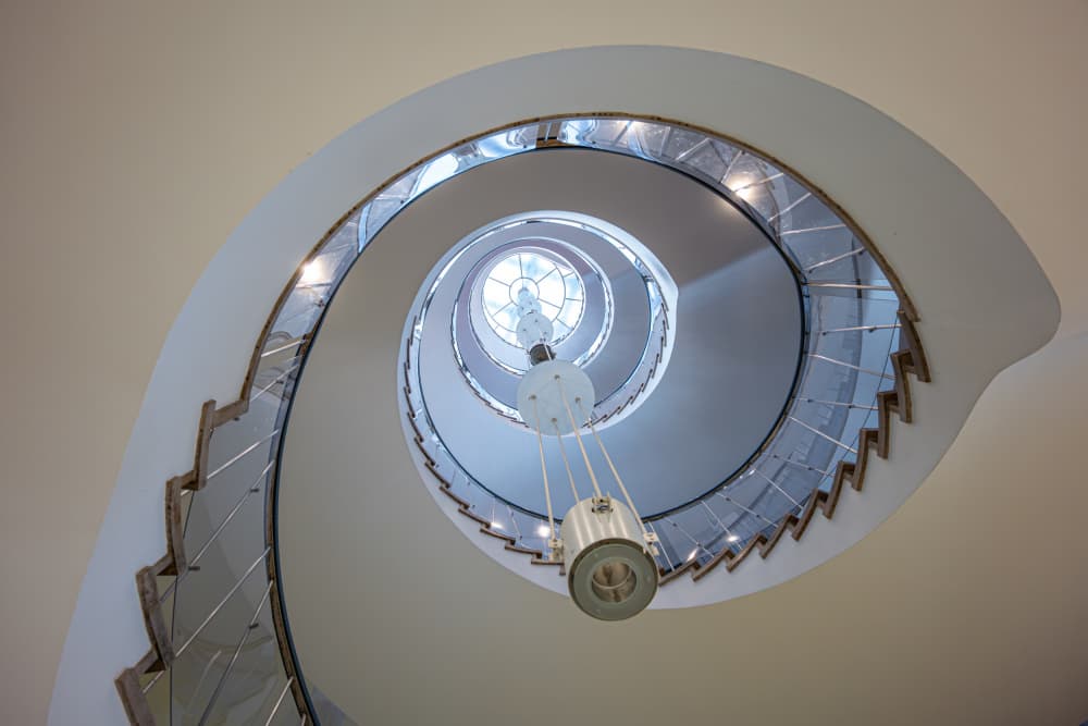 Elegant Spiral Staircase by Kilian CabGuy — canvas wall art