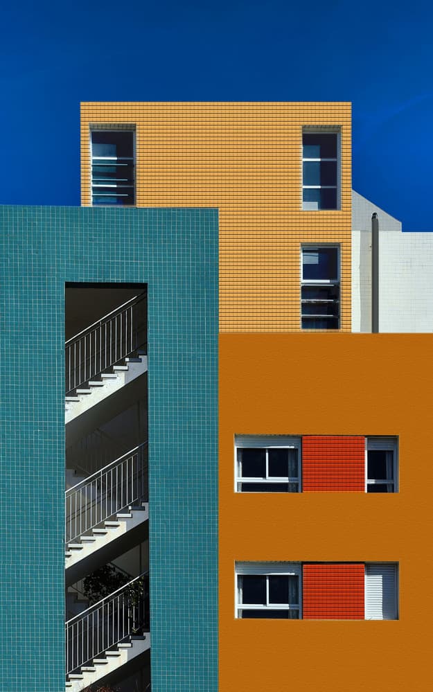 Modern Geometric Facade by Arnon Orbach — canvas wall art