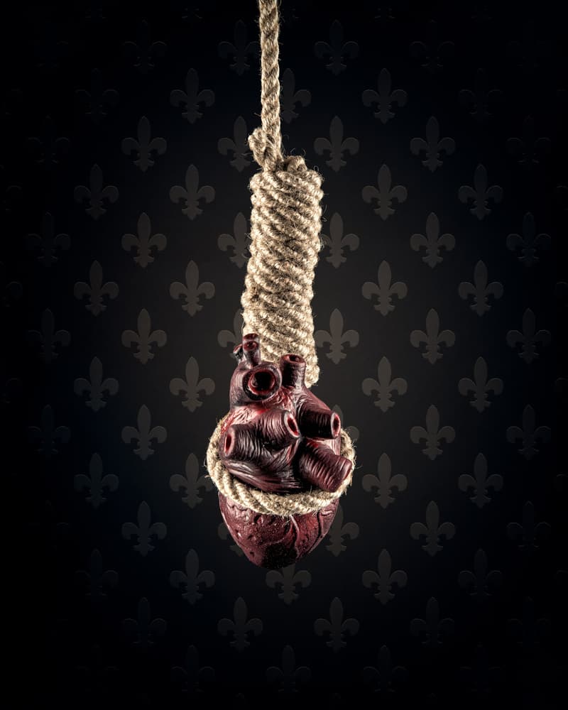 Hanging Gothic Heart by Petri Damstén — canvas wall art
