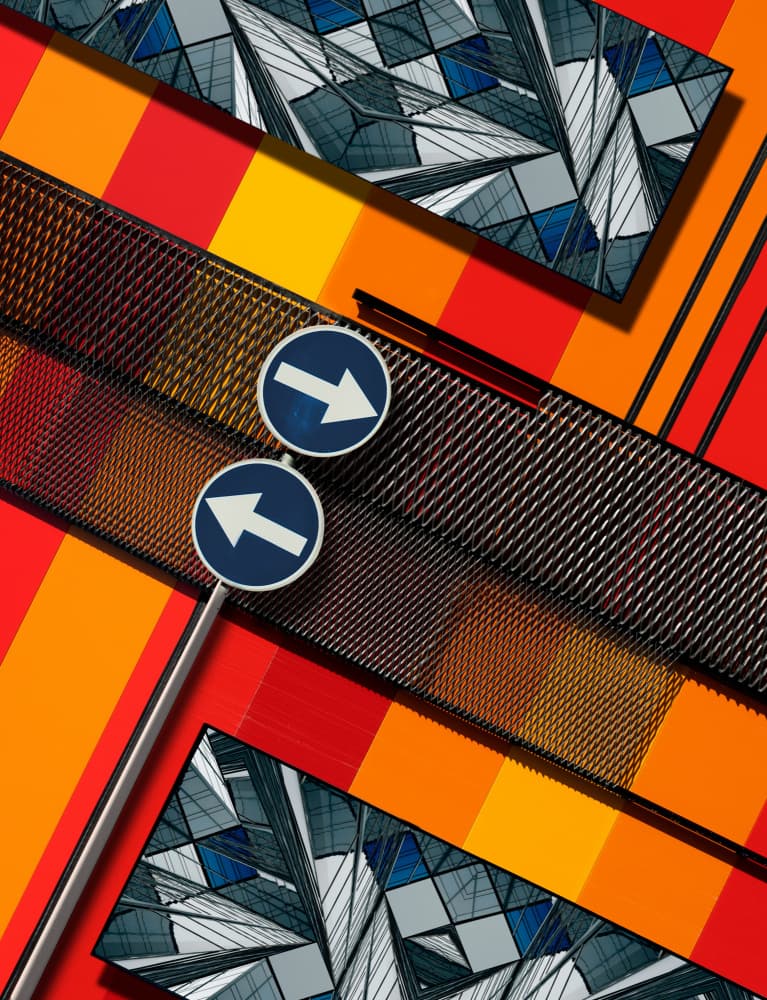 Dynamic City Directions by Tomasz Buczkowski ( Tomush ) — canvas wall art