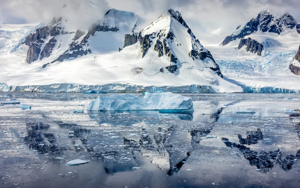 Glacial Peaks Reflection by Ning Lin — canvas wall art