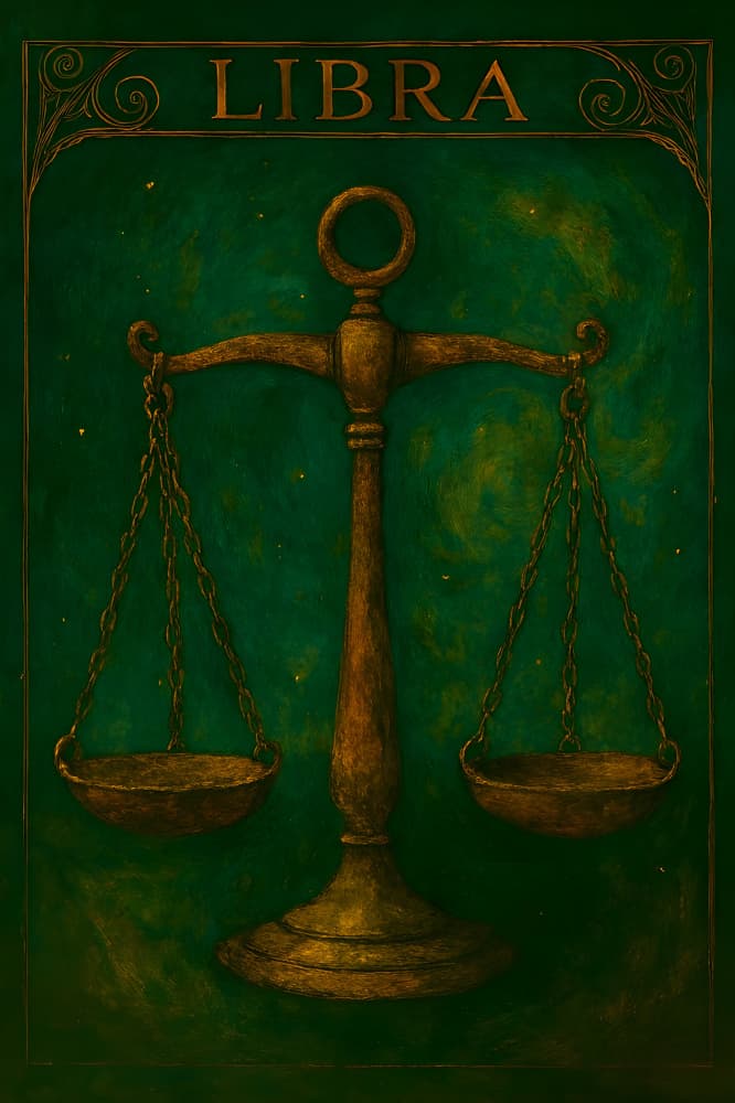 Libra Zodiac Scales by HUGO — canvas wall art