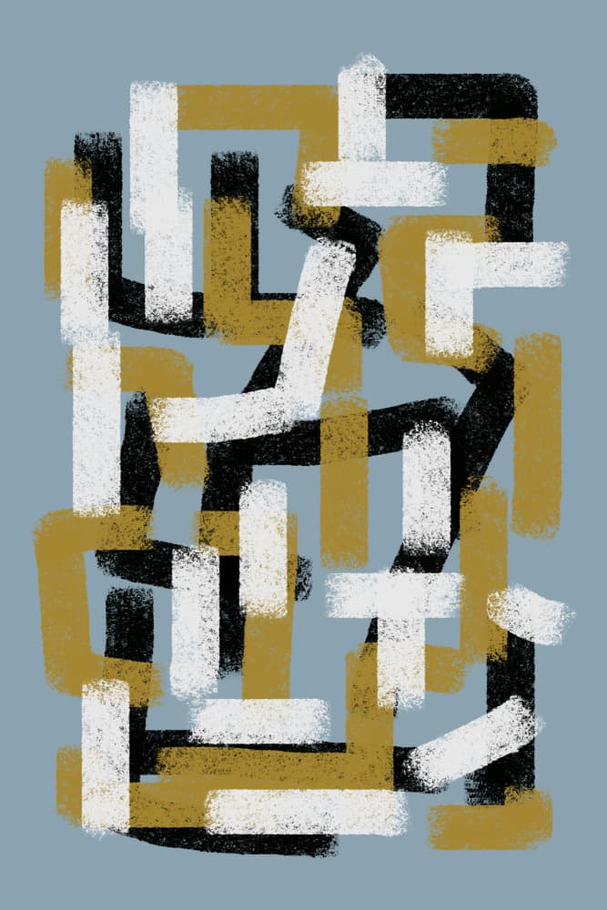 Abstract Pathways by THE MIUUS STUDIO — canvas wall art