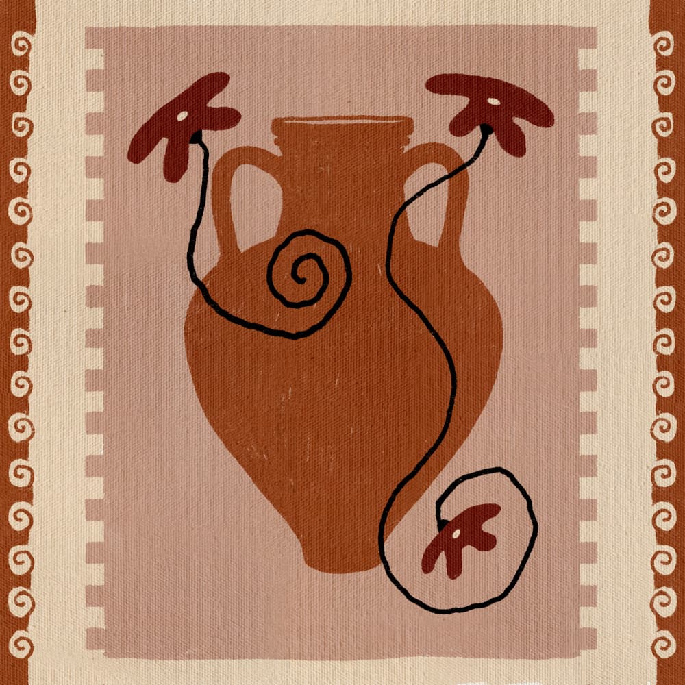 Out of Vase Blooms 9 by Shatha Al Dafai — canvas wall art
