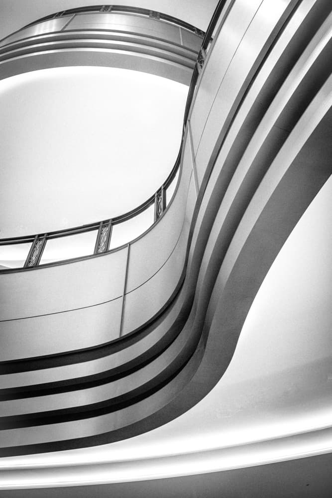 Sleek Architectural Curves by NOB NOZA — canvas wall art