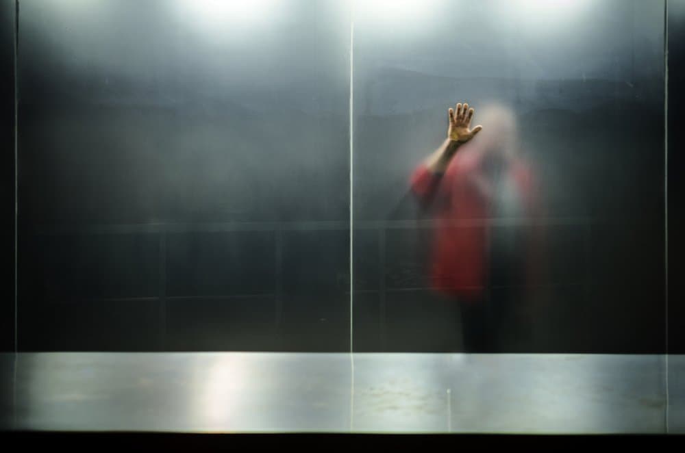 Mysterious Figure Behind Glass by Carlo Tonti — canvas wall art