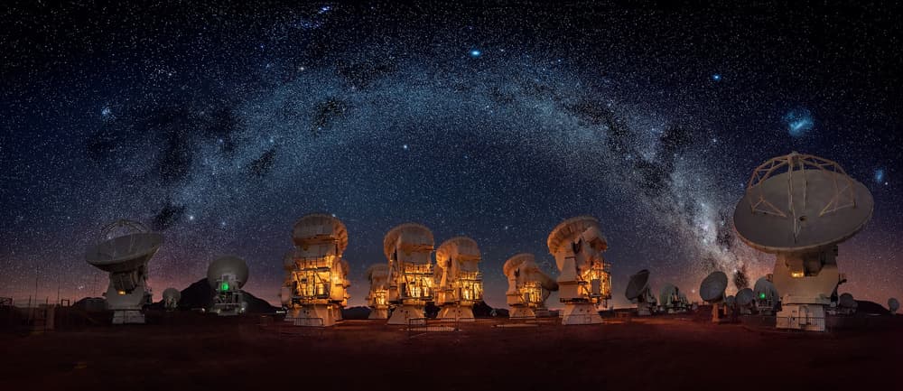 Milky Way Telescopes by Hernan Calderon Velasco — canvas wall art