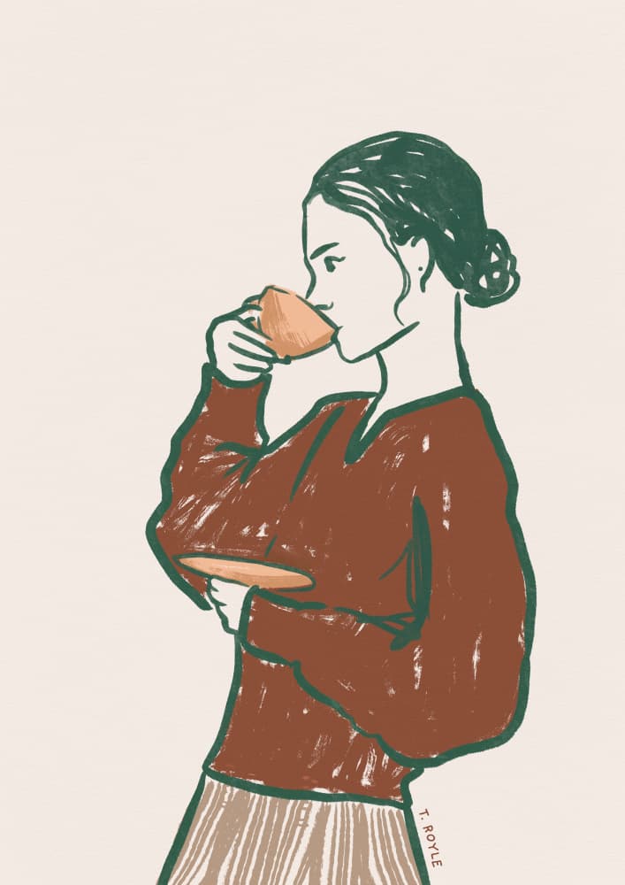 Cozy Tea Time by Tara Royle — canvas wall art