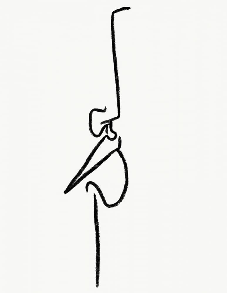 Minimalist Face Profile by JLC ART — canvas wall art