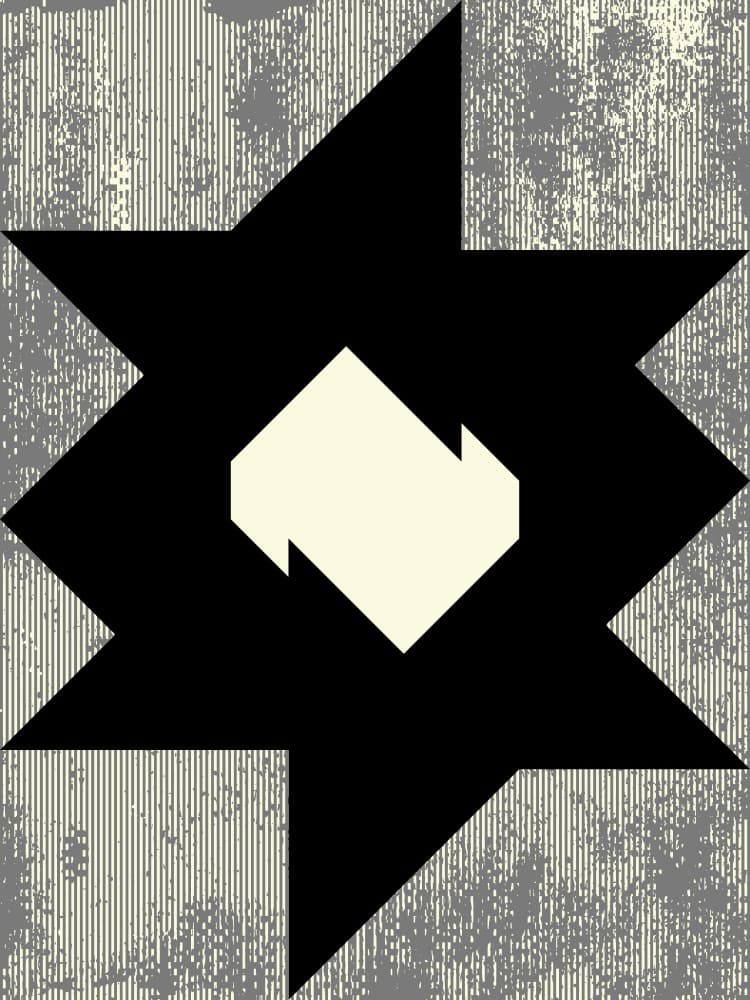 Bold Graphic Arrow Star by Petr Strnad — canvas wall art
