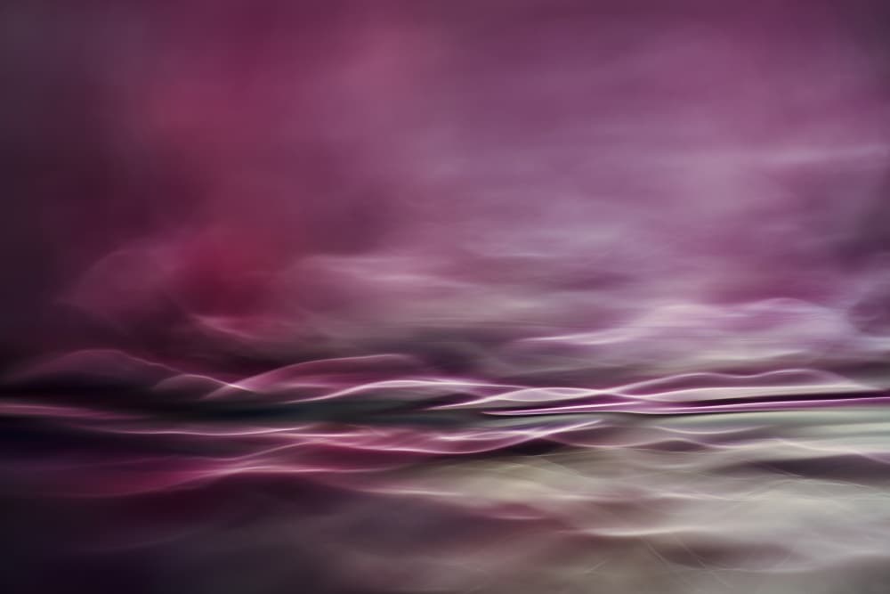 Glowing Magenta Waves by Willy Marthinussen — canvas wall art