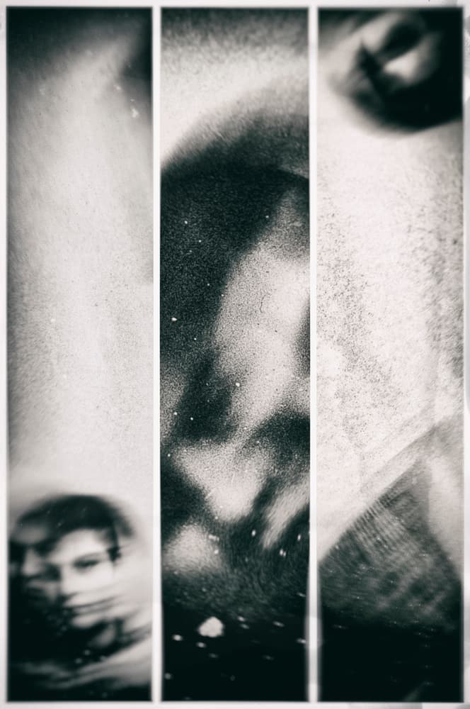 Mysterious Abstract Portrait by Krisztina Lacz — canvas wall art