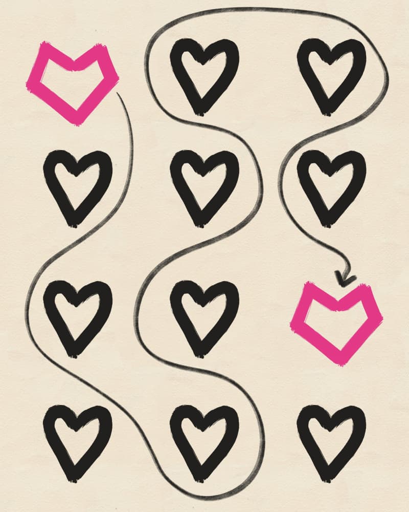 Winding Love Path by Deepthi s — canvas wall art