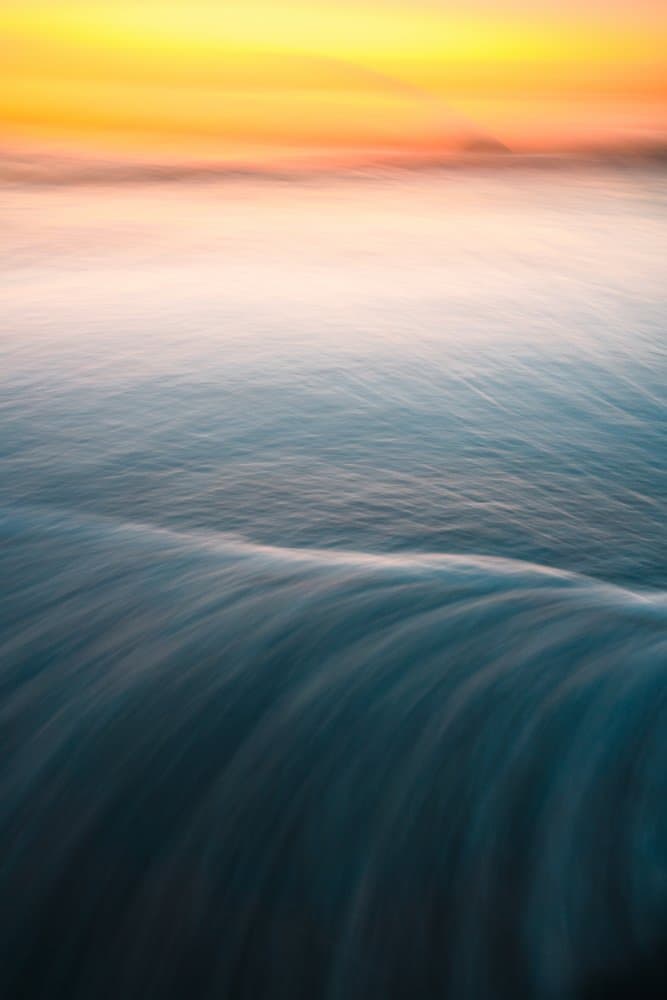 Golden Hour Sea Flow by Jana Luo — canvas wall art