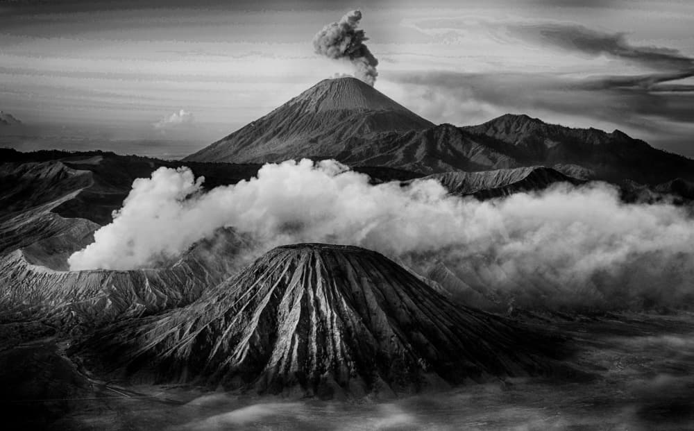 Majestic Volcanic Eruption by Angela Muliani Hartojo — canvas wall art