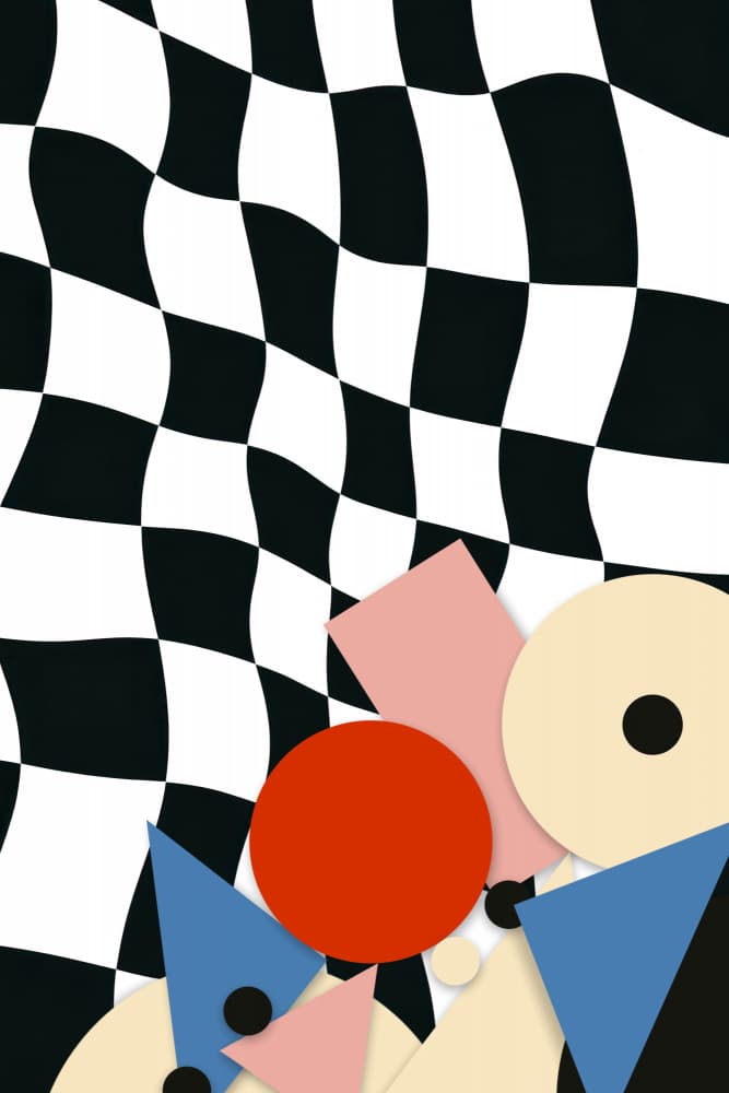 Retro Geometric Shapes by Marja van den Hurk — canvas wall art