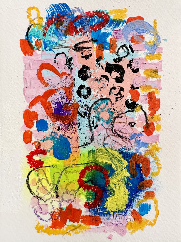 Vibrant Abstract Expression by Irene Chua — canvas wall art