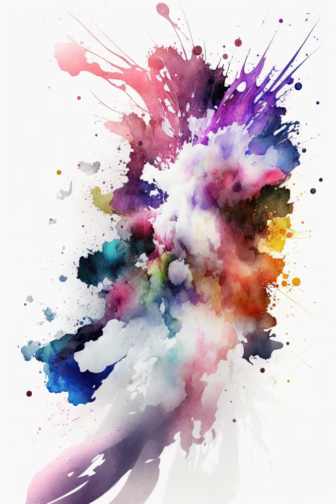 Abstract Color Explosion by Mauro — canvas wall art