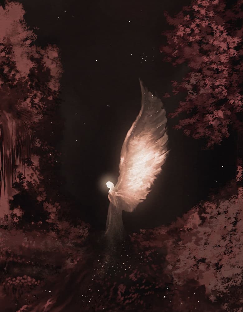 Ethereal Night Angel by Josie George — canvas wall art