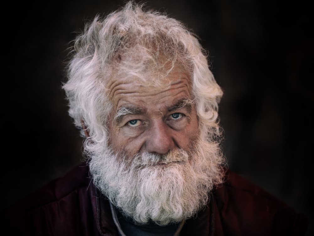 Wise Old Man Portrait by djaniru — canvas wall art