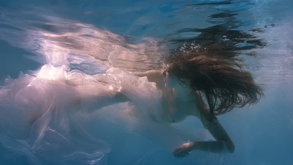 Ethereal Woman Underwater by Dmitry Frizel — canvas wall art