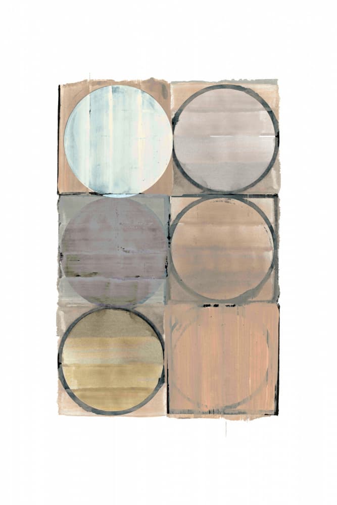 Muted Geometric Circles by cartissi — canvas wall art
