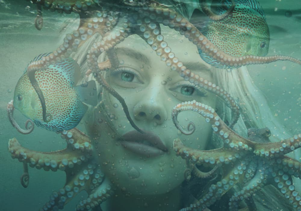 Underwater Dream Woman by Ewa Całkosińska-Kajzer — canvas wall art