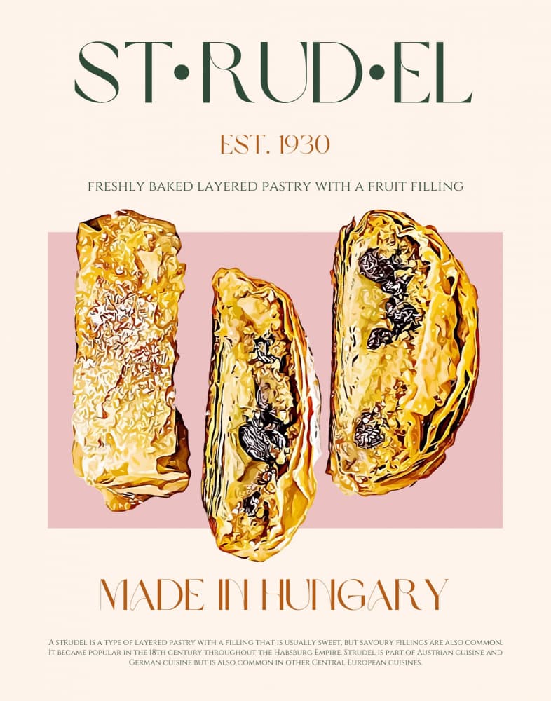 Hungarian Strudel Delights by Nazma Khokhar — canvas wall art