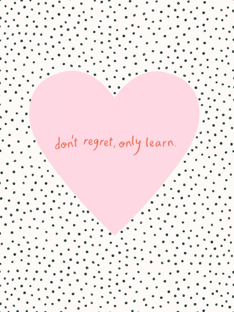 Pink Heart Learn Quote by Aislinn Simmonds — canvas wall art