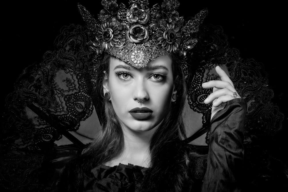 Gothic Queen Portrait by Milan Uhrin  AFIAP AZSF — canvas wall art