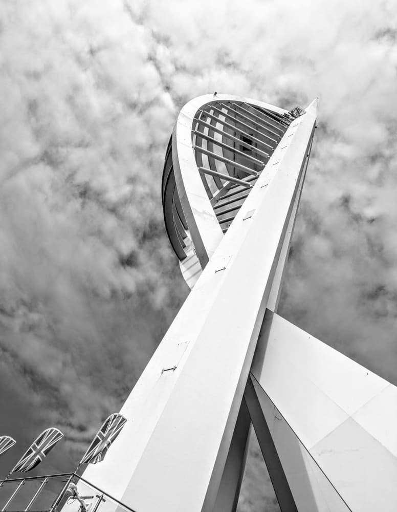 White Spiral Tower by Elizabeth Allen — canvas wall art