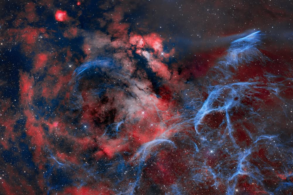 Vibrant Cosmic Nebula by Vikas Chander — canvas wall art