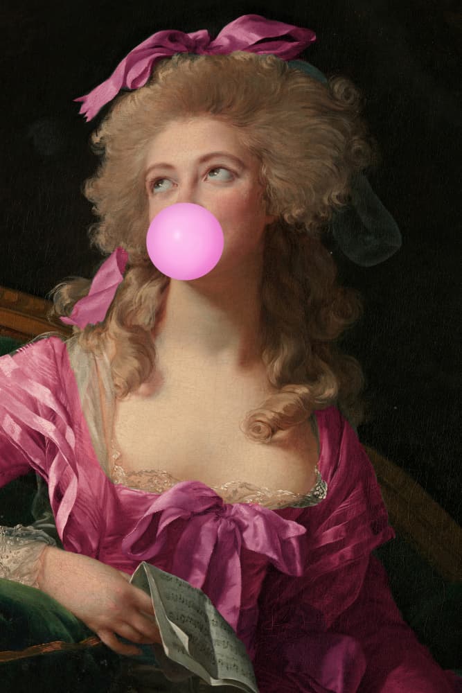 The Bubblegum Lady by Talitha McQueen — canvas wall art