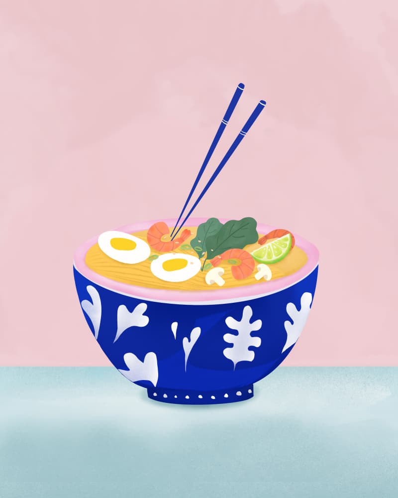 Ramen Bowl by Petra Lizde — canvas wall art