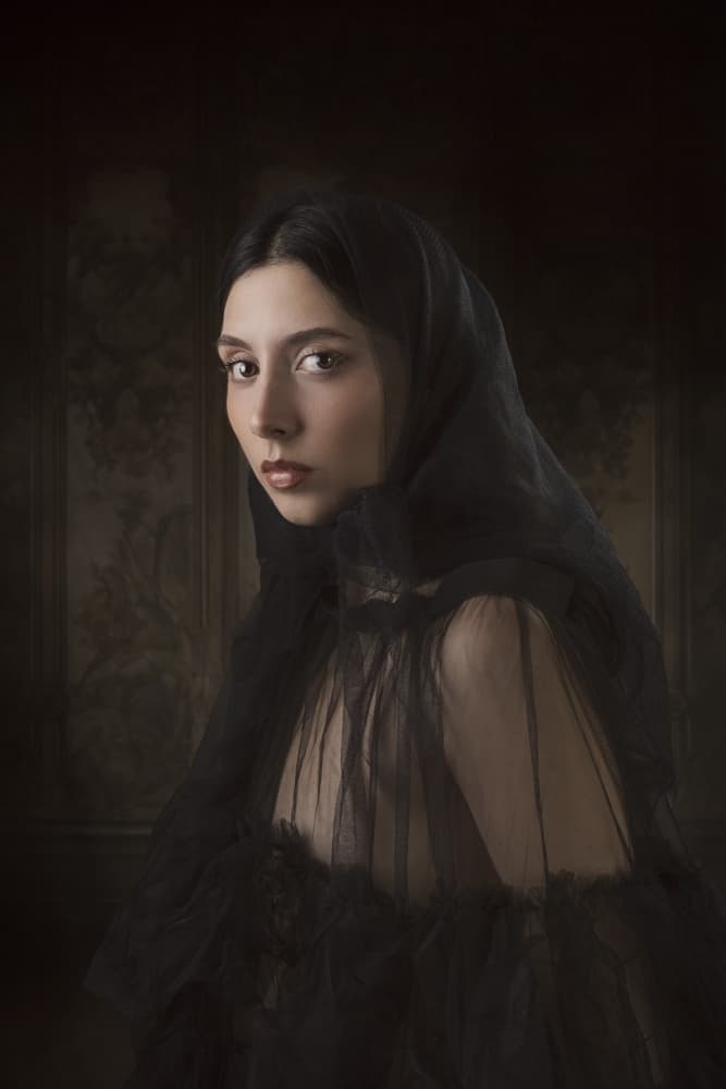 Veiled Dark Beauty by Eddie Kavanagh — canvas wall art
