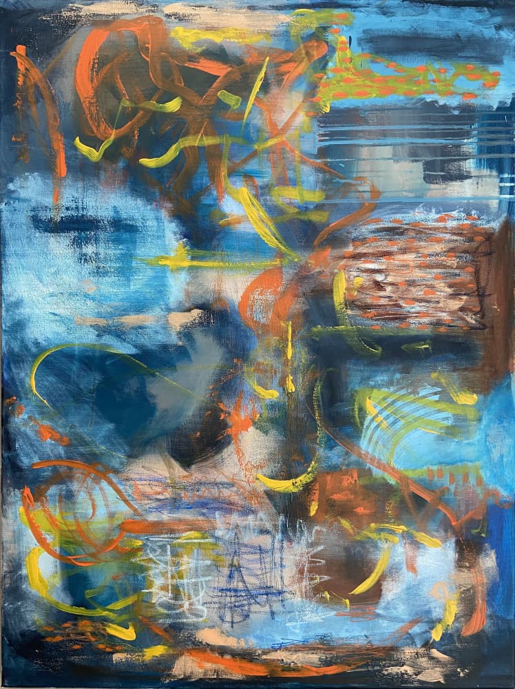 Dynamic Abstract Strokes by Irene Chua — canvas wall art