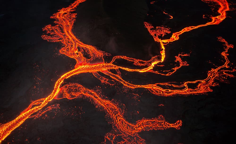Molten Lava Flow by James Bian — canvas wall art