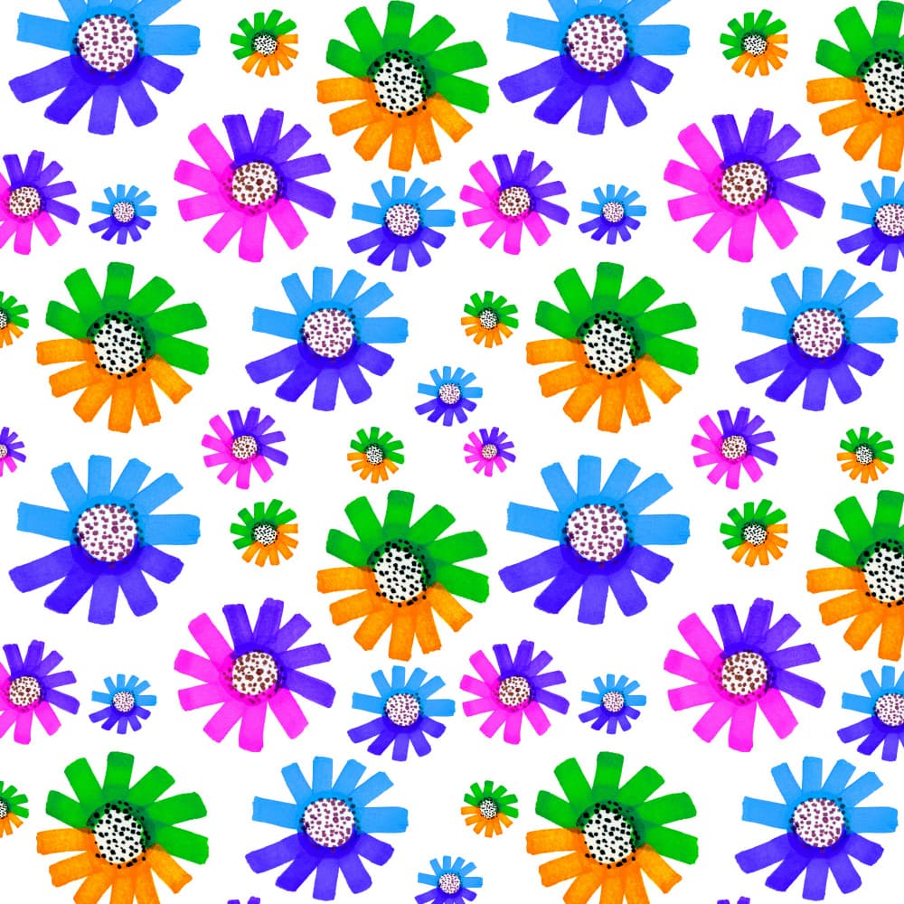 Vibrant Floral Pattern by Michele Channell — canvas wall art