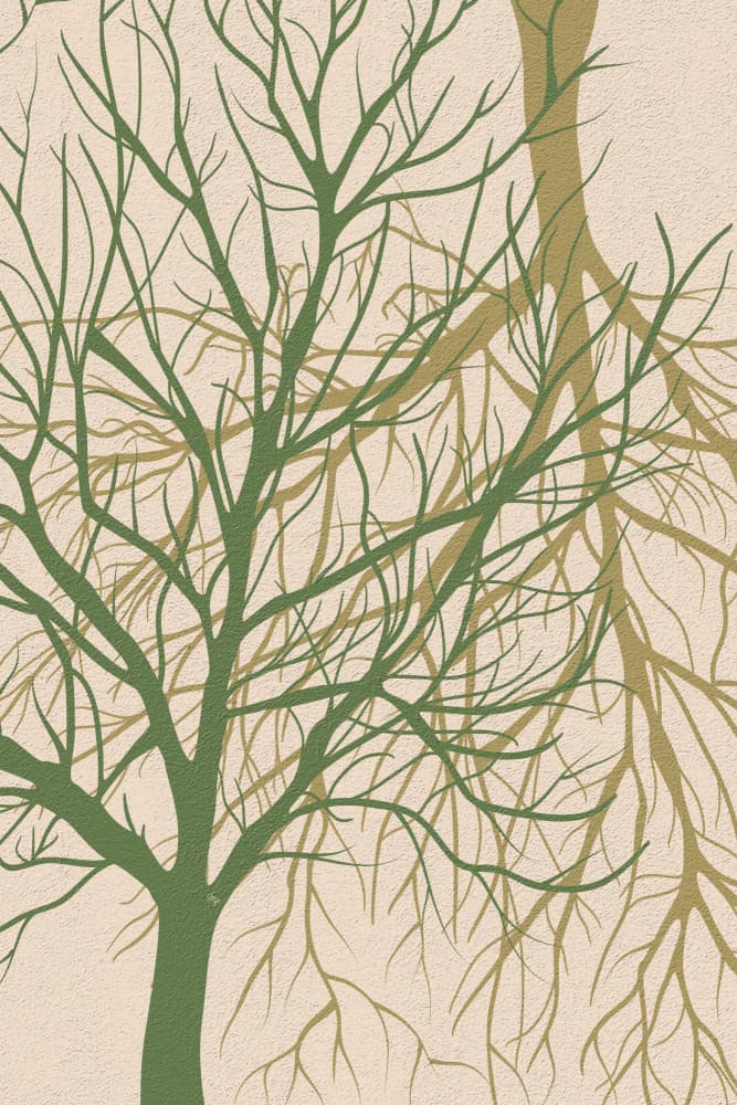 Layered Tree Branches by Martina — canvas wall art